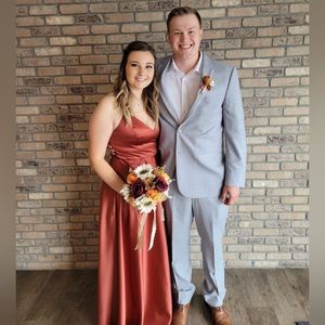 David’s bridal bridesmaid dress cinnamon